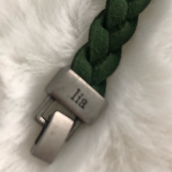 NWT Lia Sophia Olive Leather Crystal Bracelet - Picture 4 of 7
